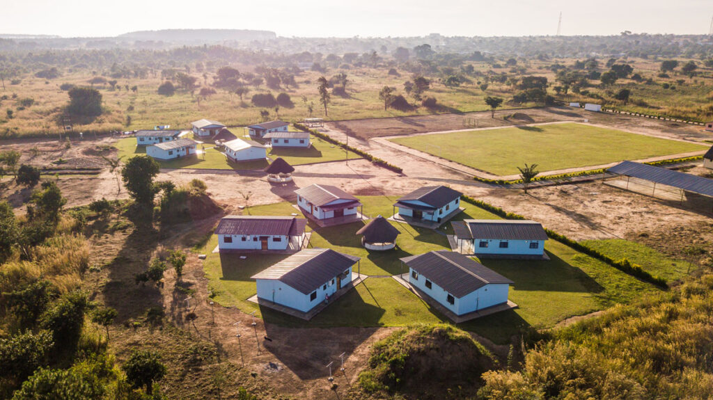 Drone shot of the Village of Hope in Zambia, Africa.